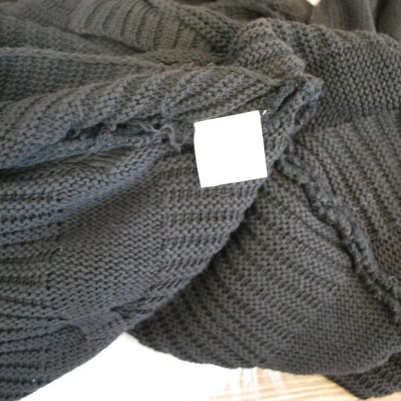 Allthreads XL Black Aspen Midweight Cable Knitted Cardigan - Picture 8 of 8
